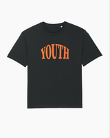 YOUTH Black T-Shirt - Orange